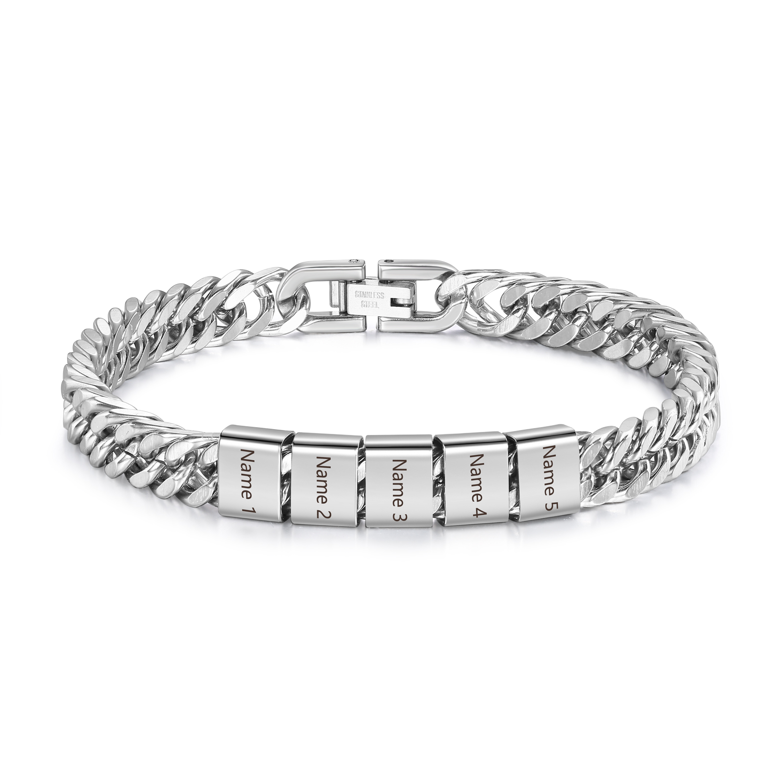 5 Names Personalised Men’s Bracelet – Bold, Durable, and Made Just for Him | Jessemade