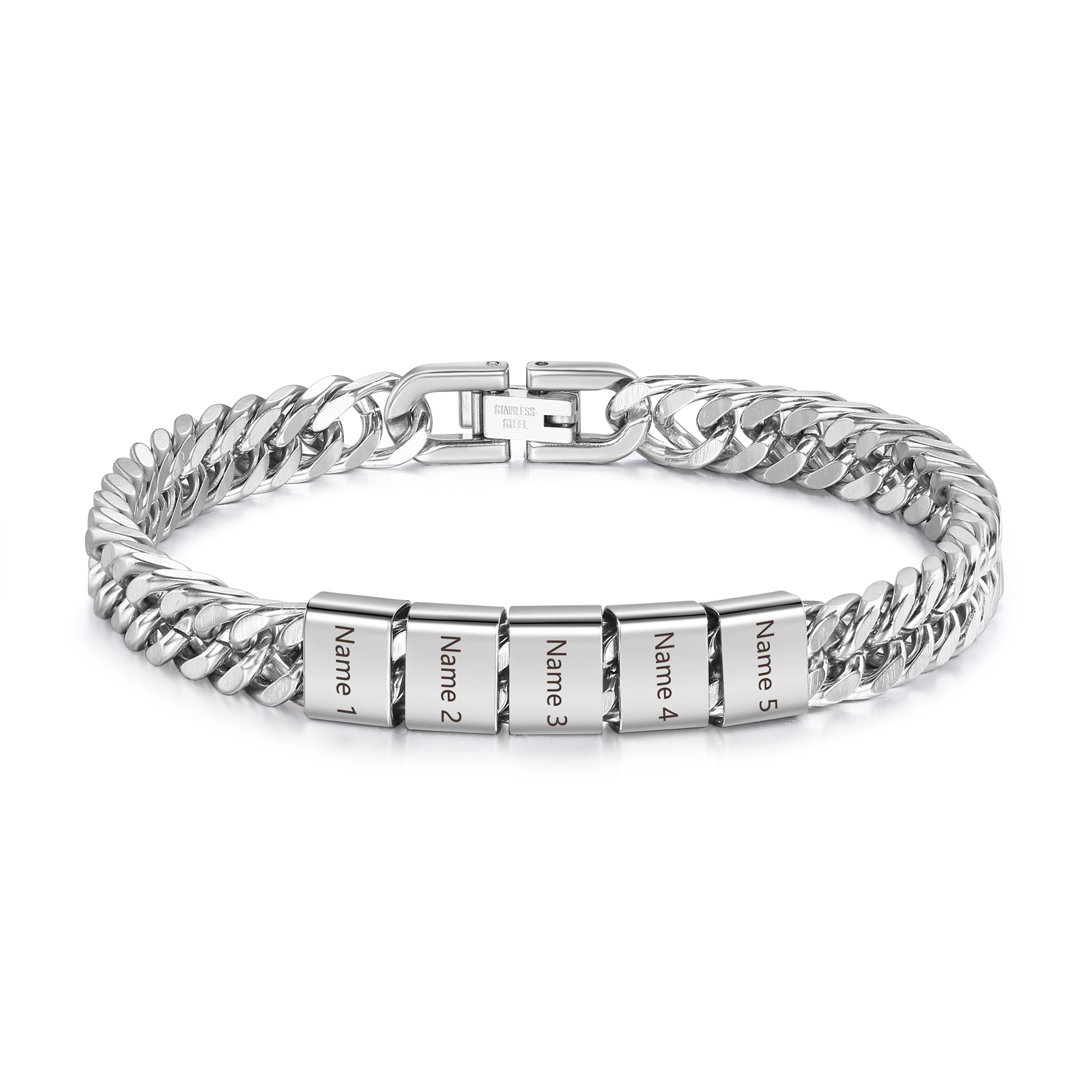 5 Names Personalised Men’s Bracelet – Bold, Durable, and Made Just for Him | Jessemade