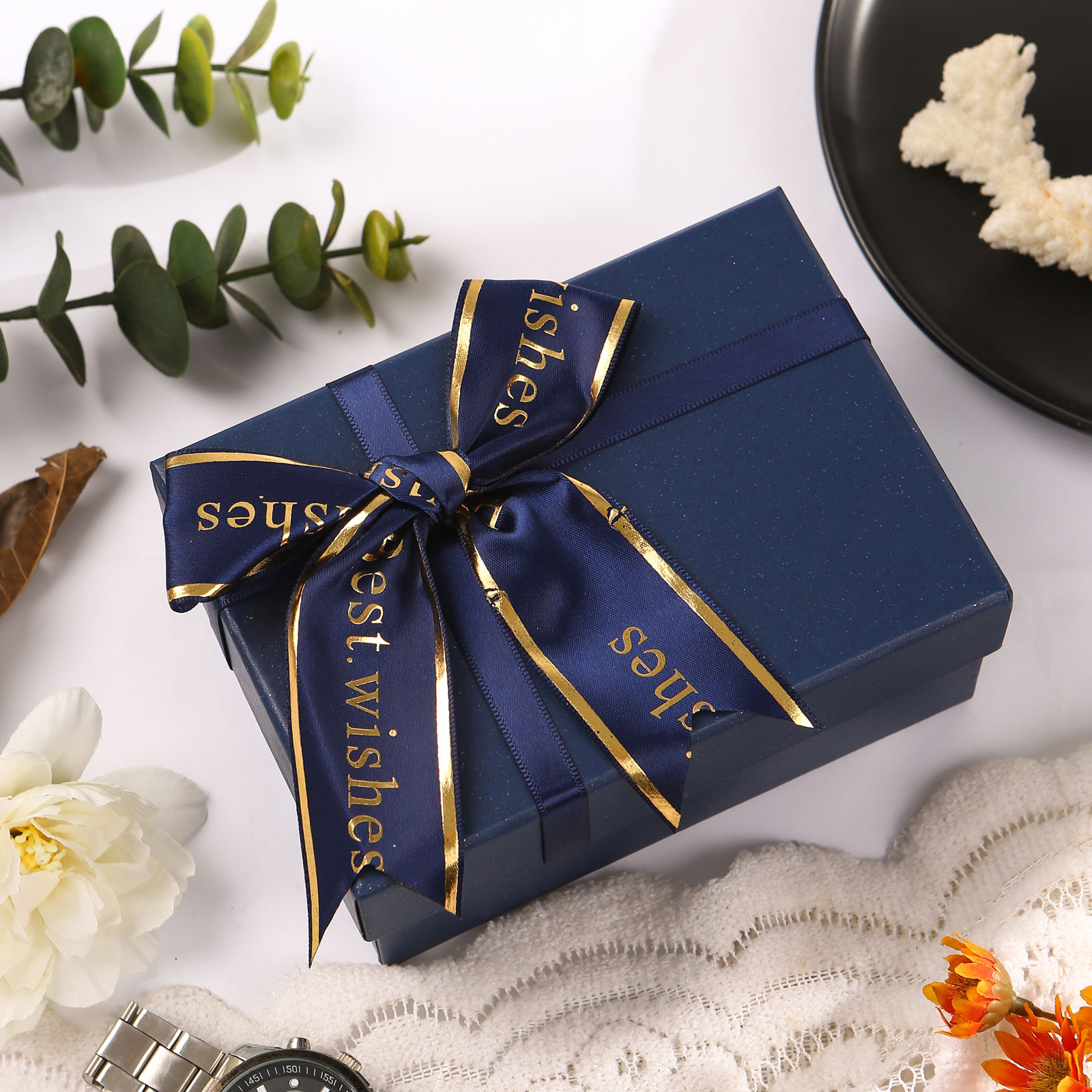 Luxury Blue Gift Box with Ribbon, Perfect for Jewellery and Special Gifts | Jessemade