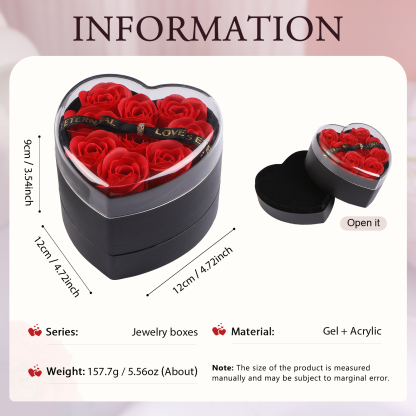 Heart Shaped Rose Gift Box A Perfect Gift for Christmas & Valentines Day-Jessemade AU