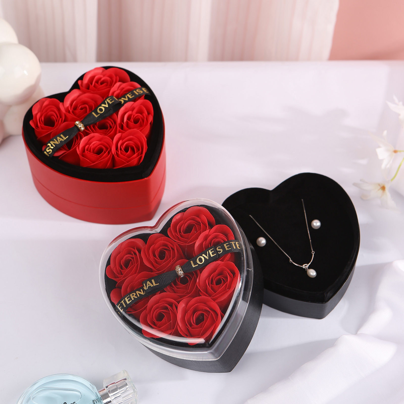 Heart Shaped Rose Gift Box A Perfect Gift for Christmas & Valentines Day-Jessemade AU