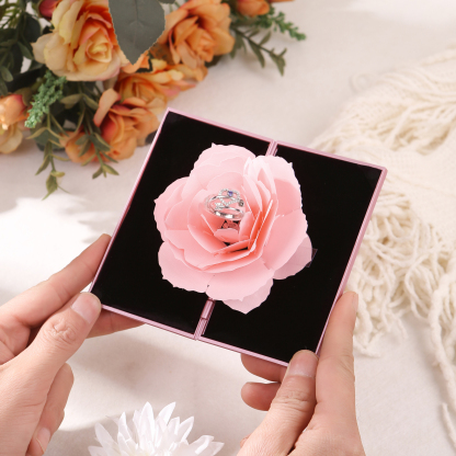 Ring Gift Box Elegant Rose Design Romantic Gift for Her | Jessemde