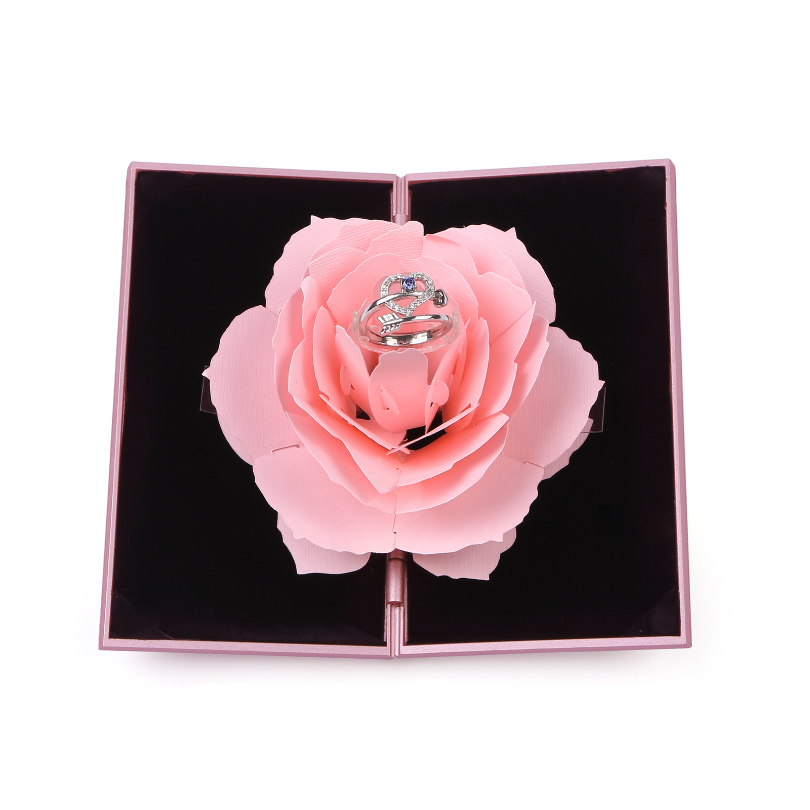 Ring Gift Box Elegant Rose Design Romantic Gift for Her | Jessemde