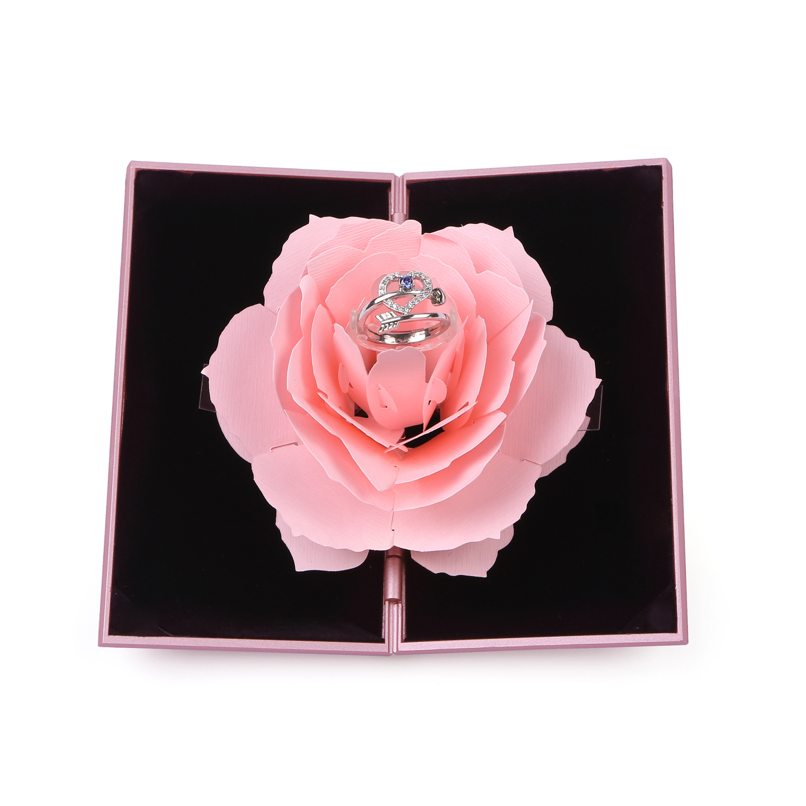 Ring Gift Box Elegant Rose Design Romantic Gift for Her | Jessemde