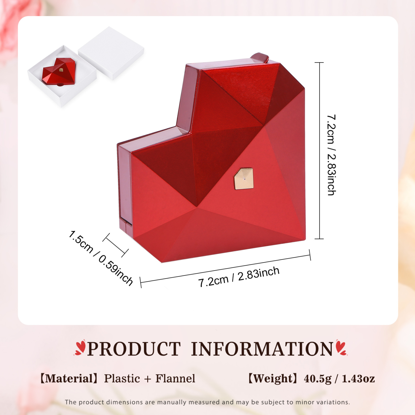 Heart-Shaped Jewellery Gift Box Red, White, Blue and Green Ring Gift Box Ring Packaging Box | Jessemade