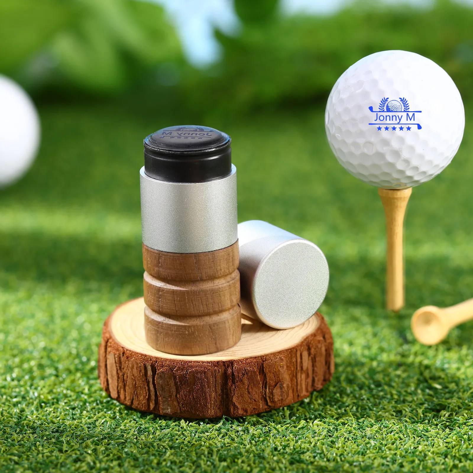 Personalised Golf Ball Stamp Marker Customisable Refillable Gift for Birthday Christmas Fathers Day Keepsake for Golf Lovers Men Women | Jessemade
