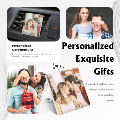 Personalised Car Photo Holder Stylish Square & Round Shapes Valentine’s Day Gift for Him