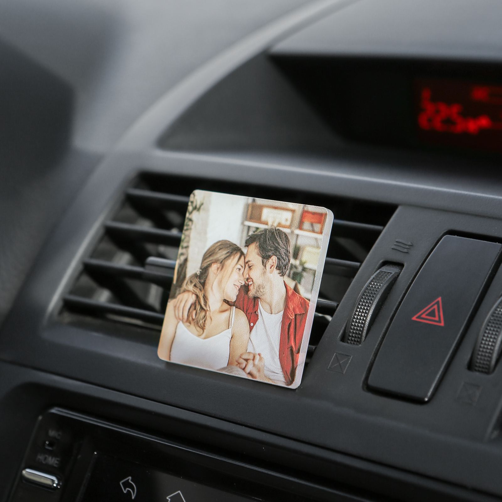 Personalised Car Photo Holder Stylish Square & Round Shapes Valentine’s Day Gift for Him