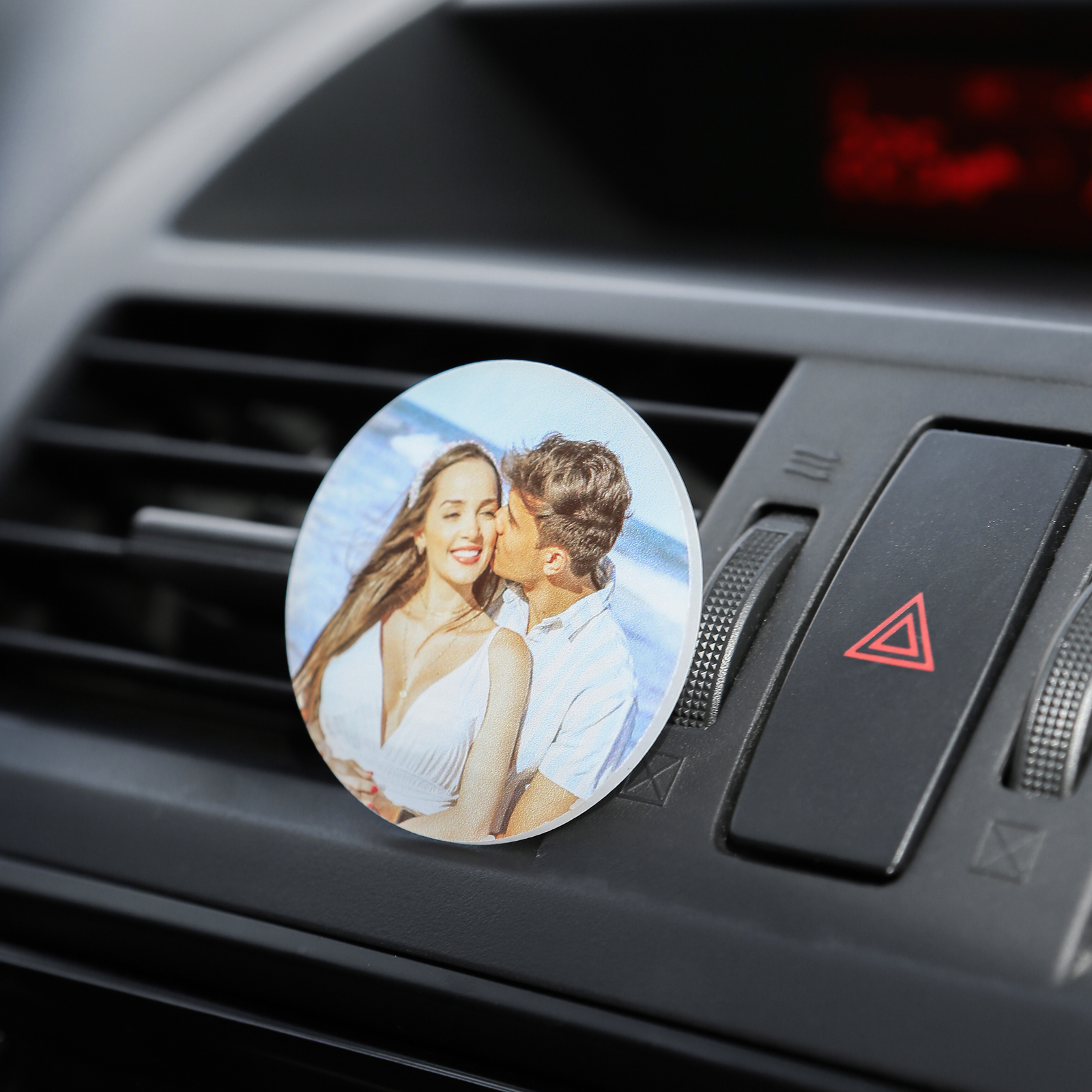 Personalised Car Photo Holder Stylish Square & Round Shapes Valentine’s Day Gift for Him