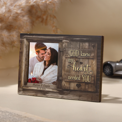 Personalised Photo Car Visor Clip God Knew My Heart Needed You Gift for Him