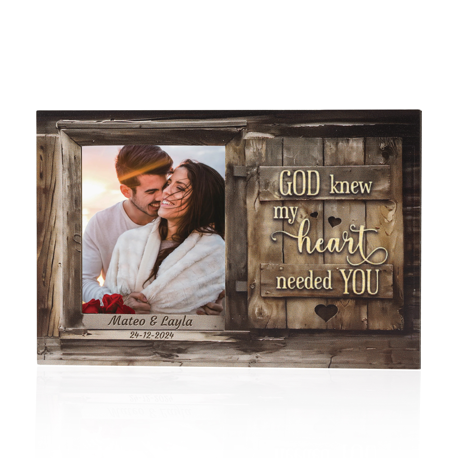Personalised Photo Car Visor Clip God Knew My Heart Needed You Gift for Him