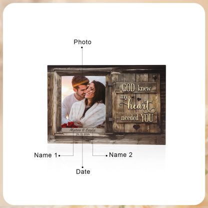 Personalised Photo Car Visor Clip God Knew My Heart Needed You Gift for Him