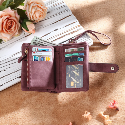 Personalised Women Wallet Custom With 2-12 Names and Birth Flower Wallet Gift for Mum/Nan | Jessemade