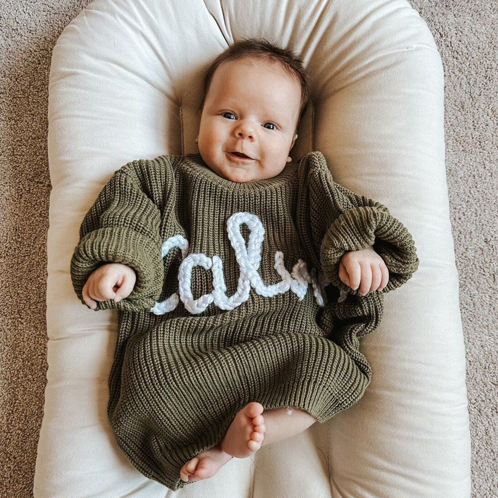 Personalised Kids Sweater Custom Knit Sweater with 1 Name