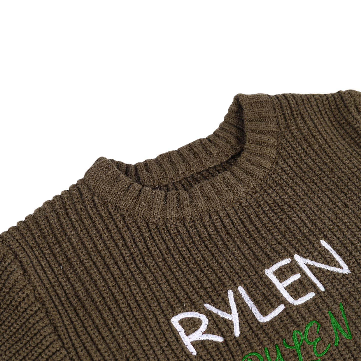 Personalised Kids Sweater Custom Knit Sweater with 1 Name Hand Embroidered Oversized Sweater Chunky Knit Name Jumper Newborn Baby Toddler Kids gift