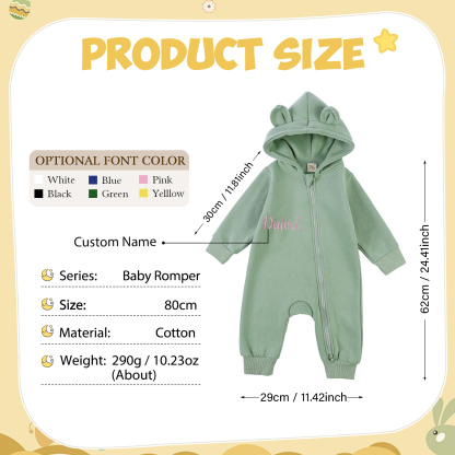 Personalised Name Brody Bear Romper Bestgift Autumn and Winter Baby Outing Clothes Thickened Newborn Clothes Jumpsuit