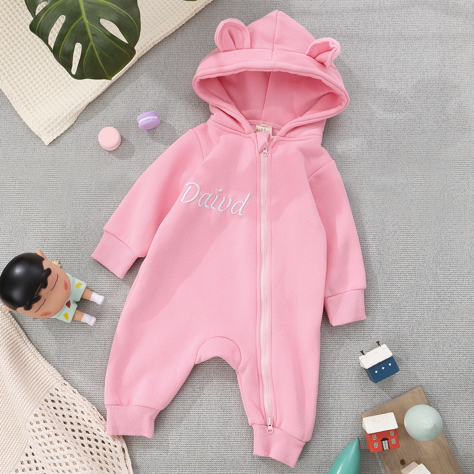 Personalised Name Brody Bear Romper Bestgift Autumn and Winter Baby Outing Clothes Thickened Newborn Clothes Jumpsuit