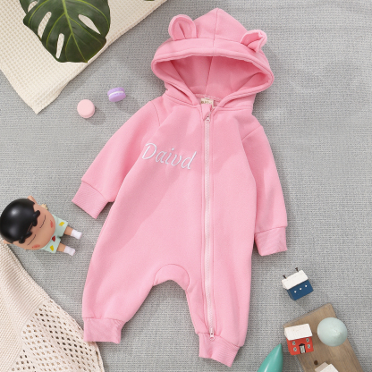 Personalised Name Brody Bear Romper Bestgift Autumn and Winter Baby Outing Clothes Thickened Newborn Clothes Jumpsuit