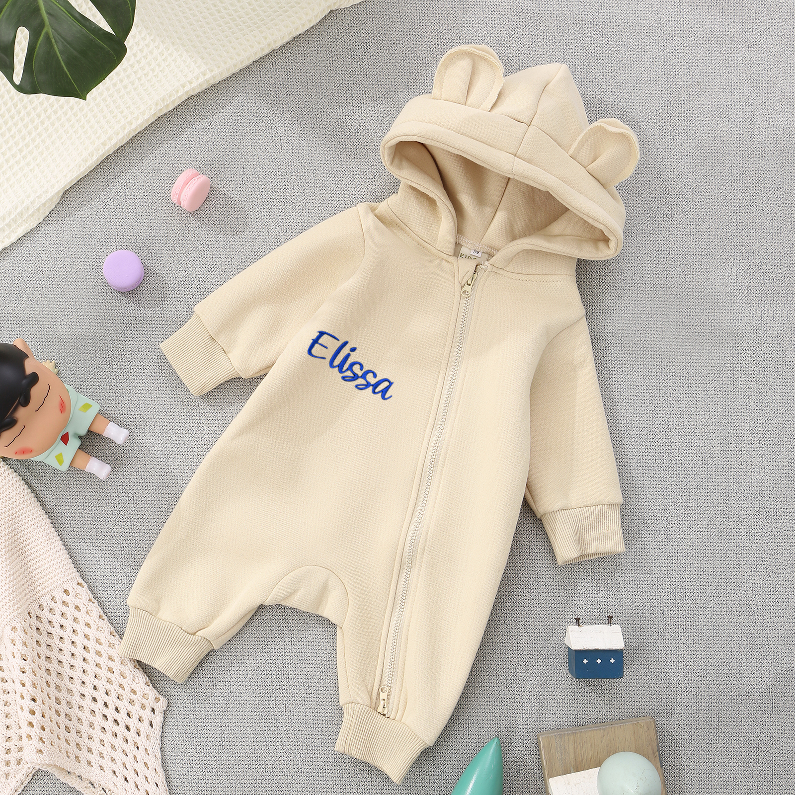 Personalised Name Brody Bear Romper Bestgift Autumn and Winter Baby Outing Clothes Thickened Newborn Clothes Jumpsuit