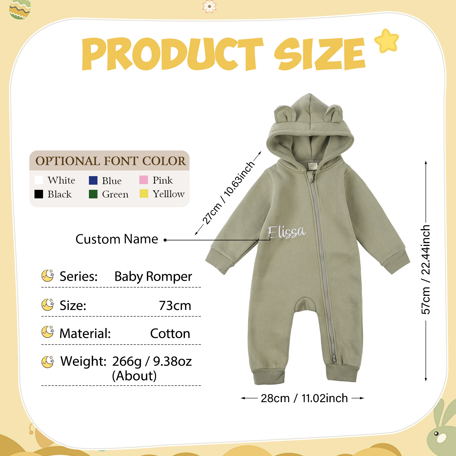 Personalised Name Brody Bear Romper Bestgift Autumn and Winter Baby Outing Clothes Thickened Newborn Clothes Jumpsuit