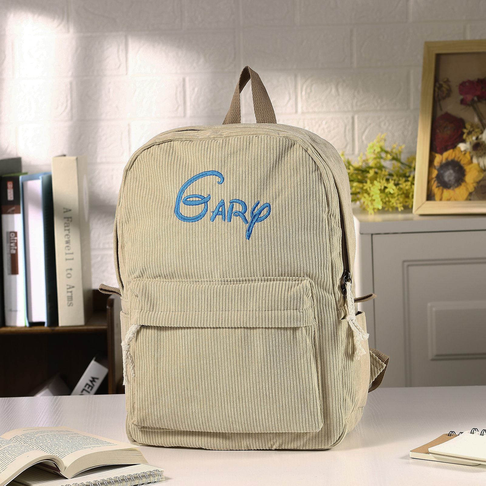 Personalised Four-Colour Corduroy Bag Name Custom Backpack for Kids Back to School Gifts | Jessemade