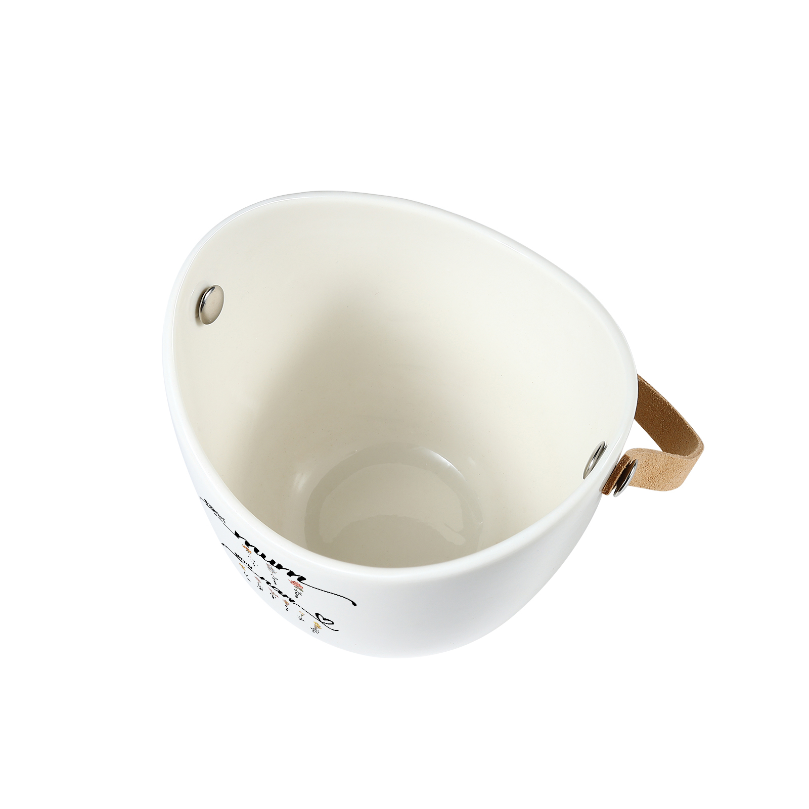 Personalised Ceramic Wall Planter with Birth Flower - First Mum, now Nan