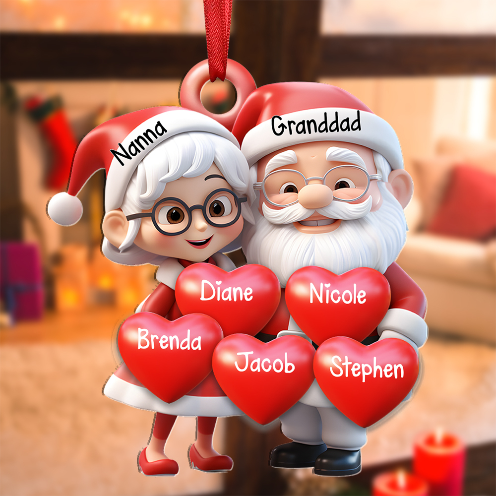 Personalised Christmas Ornament – Acrylic Decoration Christmas Gift for Grandad/Nan/Grandparents