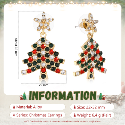 Women's Earrings Christmas Tree Pendant Christmas Gifts for Her-Jessemade AU