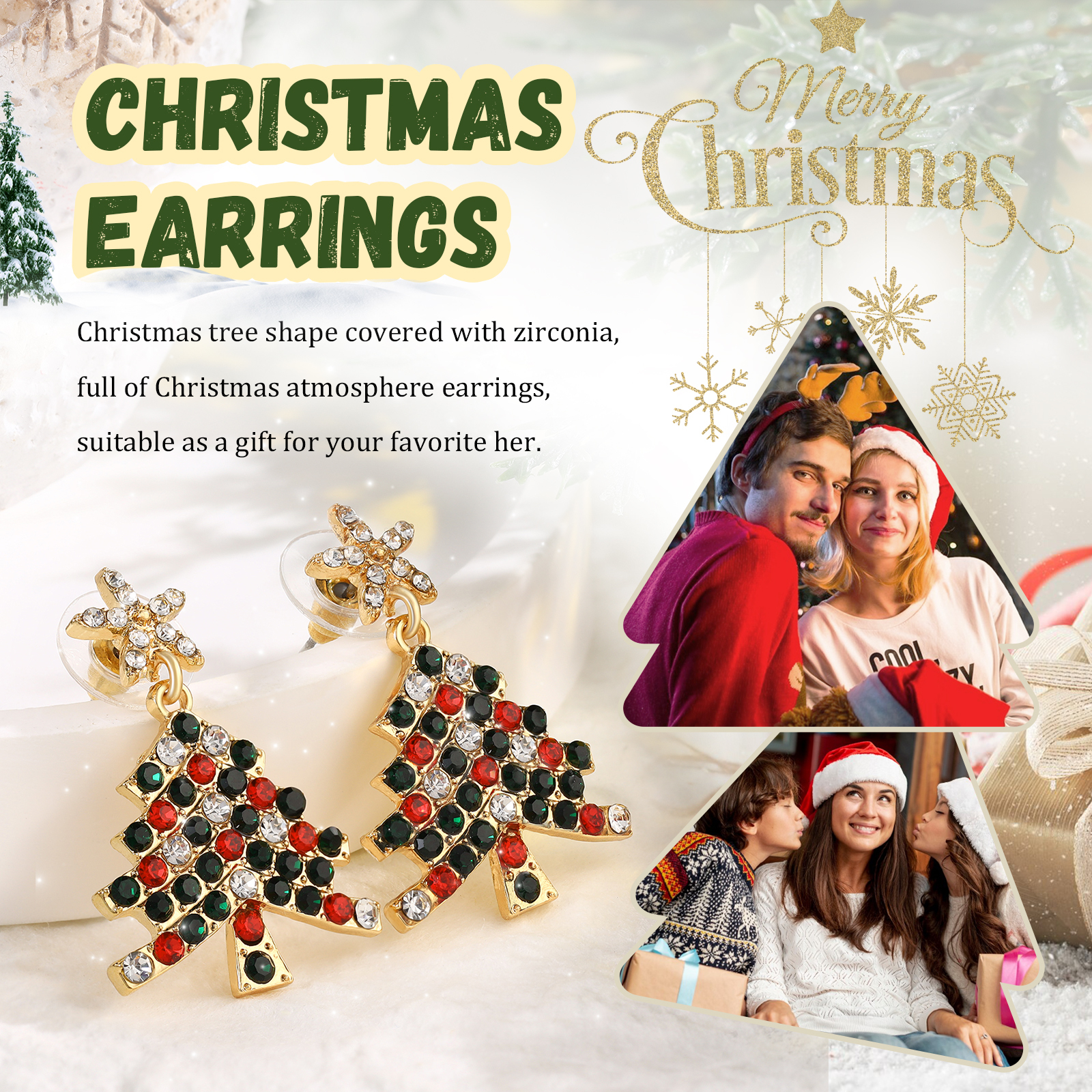 Women's Earrings Christmas Tree Pendant Christmas Gifts for Her-Jessemade AU