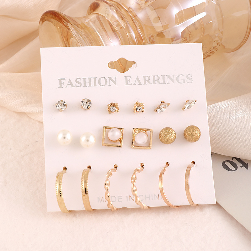 Lorajewel 6-Pair Elegant Earring Set Perfect Christmas Gift for Family-Jessemade AU