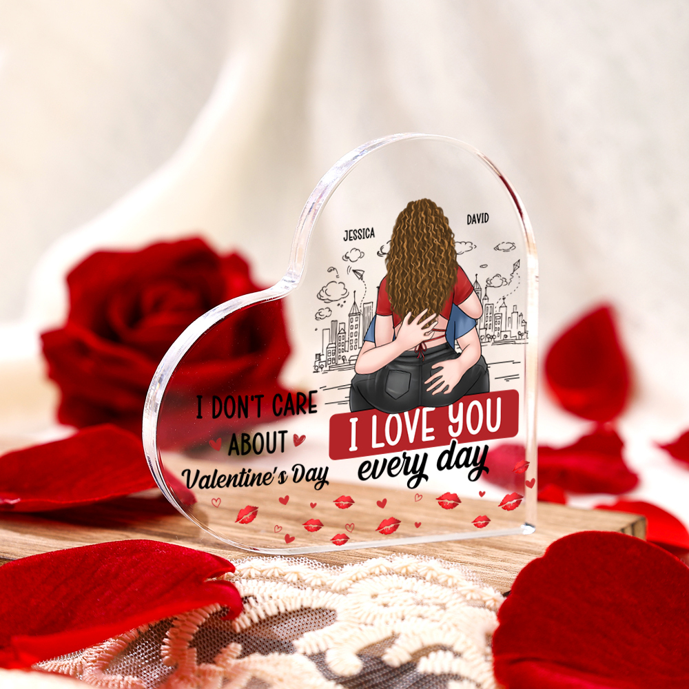 Personalised Acrylic Heart Plaque – “I Love You Every Day” – Valentine’s Day Gift for Couples