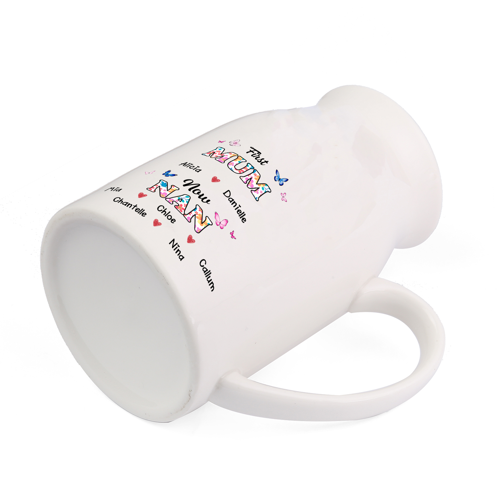 Butterfly Ceramic Jug Vase, First MUM, now NAN