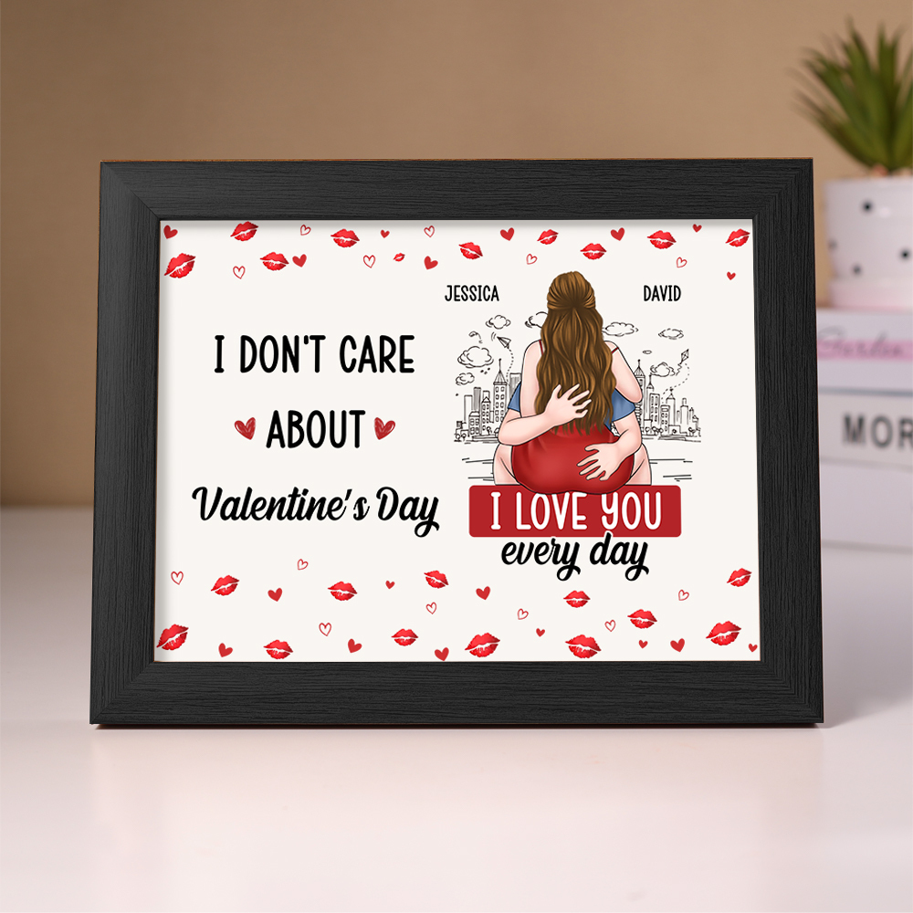 Personalised LED Light Frame for Couples – “I Love You Every Day”