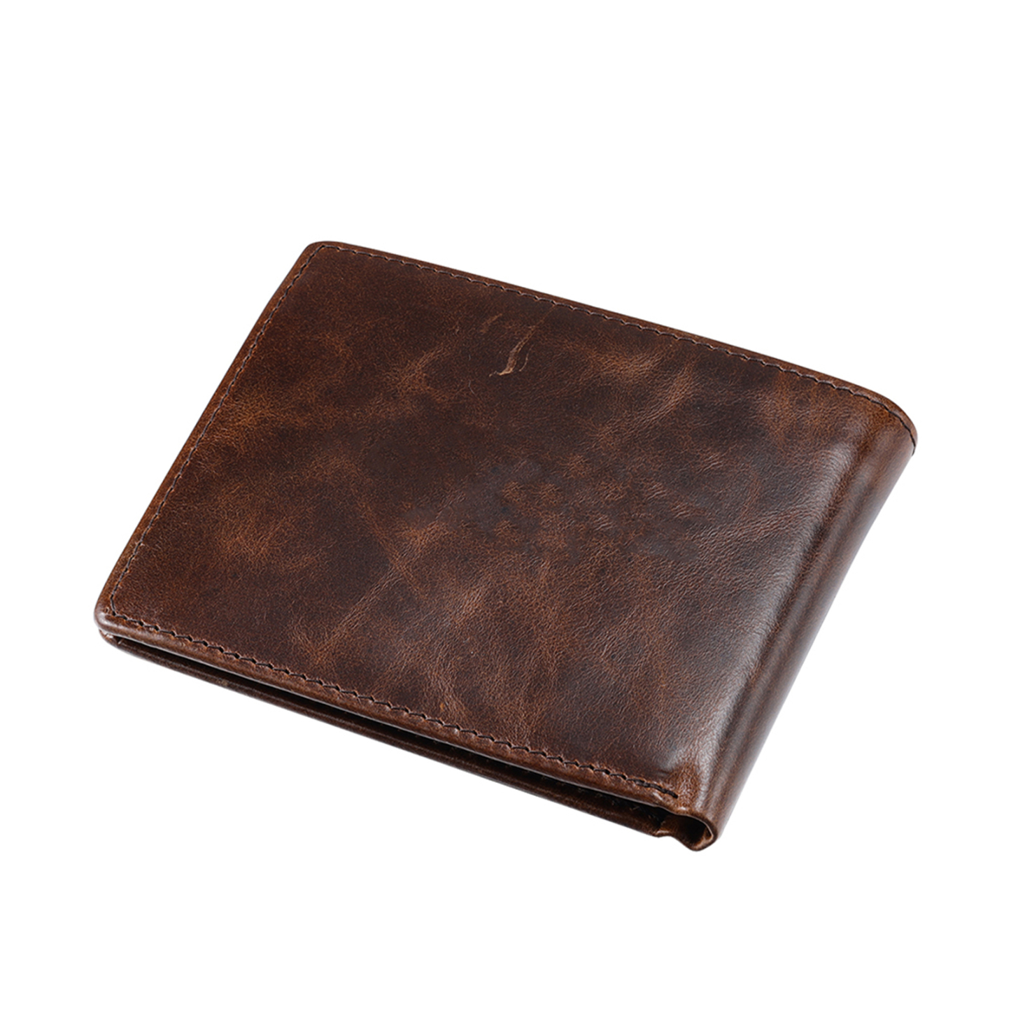 Personalised genuine leather wallet, vintage style, gift for Dad/Grandad