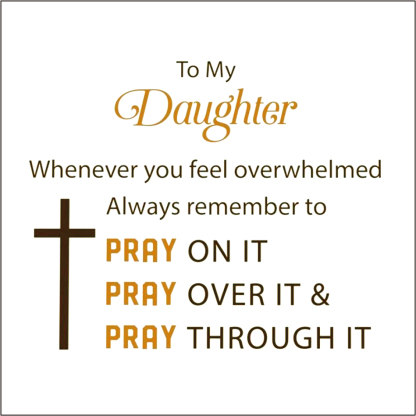 To My Daughter Personalised Rosary Memorial Bracelet Custom with Photo and Cross Pendant