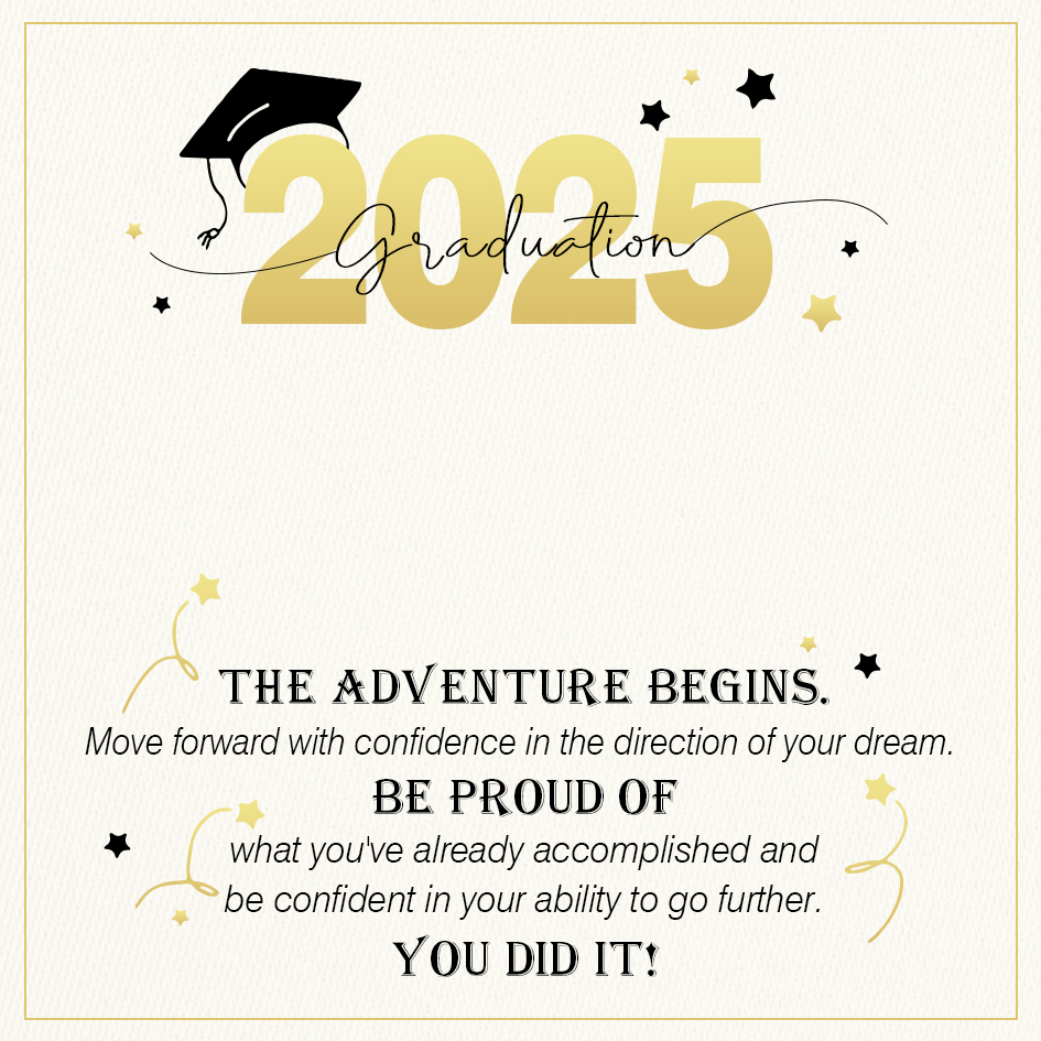 2025 Graduation Card – Inspirational Personalised Graduation Keepsake Card for Family or Friends | Jessemade