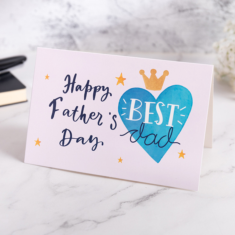 Father’s Day Card Keepsake for Dad – “Best Dad” Colorful Design, Thoughtful Gift for Him | Jessemade