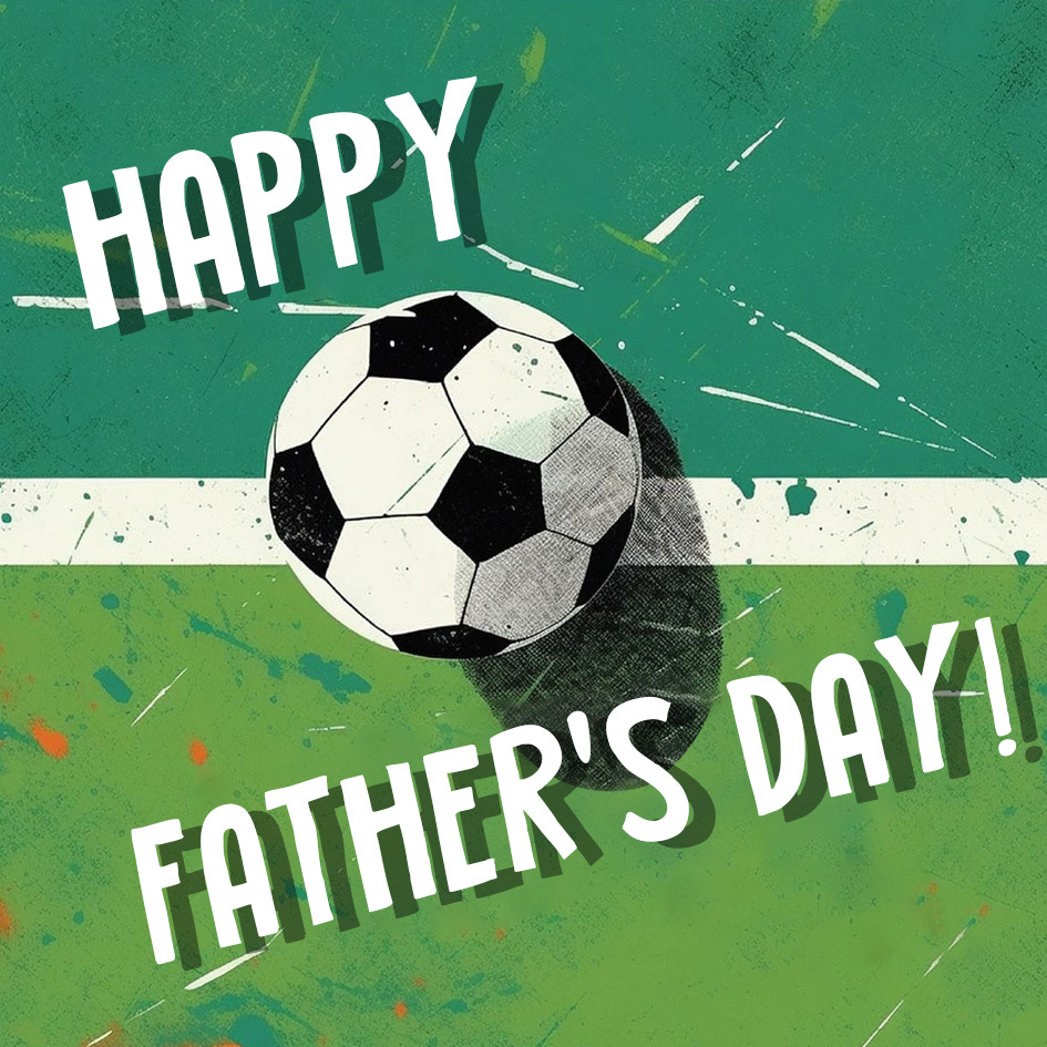To My Dad Gift Card with Soccer/Football Design – Sports Themed Father's Day Gift Cards | Jessemade
