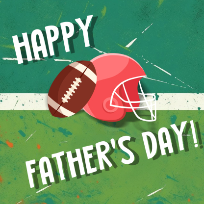 Sports Father's Day Gift Cards 80x80mm – Soccer & Footy Designs for Dad | Jessemade