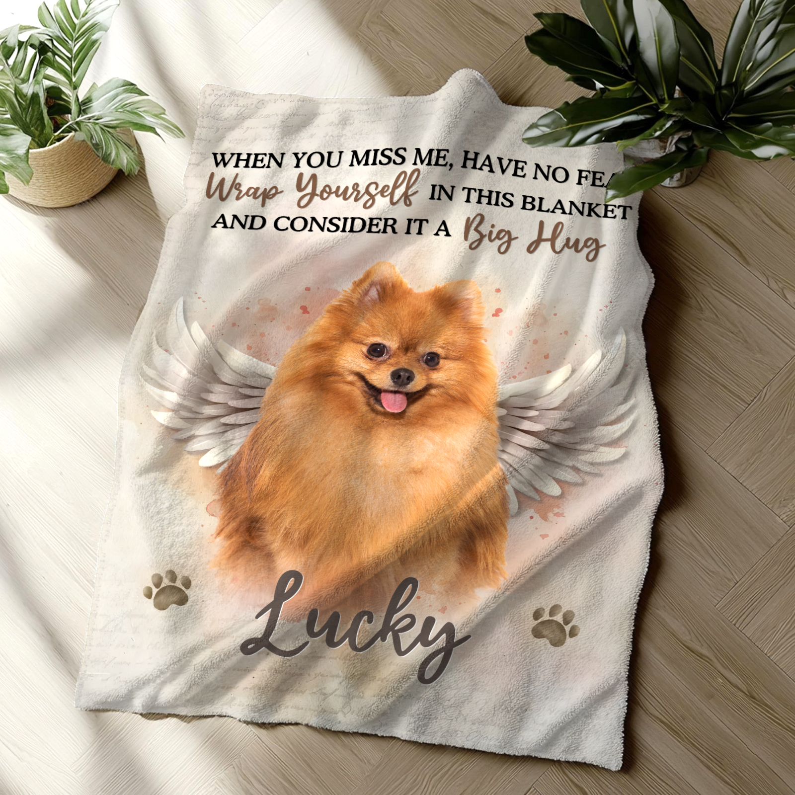 Personalised Memorial Pet Blanket Custom Name & Photo Flannel Gifts for Pet Lover-Jessemade AU