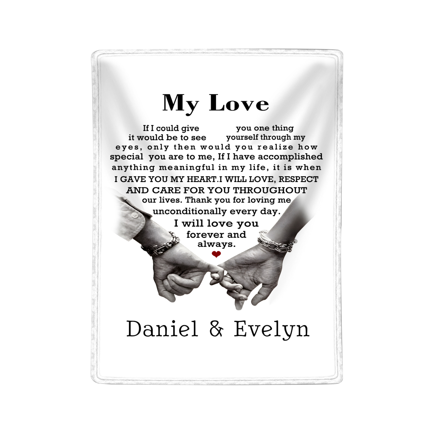 Personalised Couple Blanket with Pinky Promise A Heartfelt Keepsake with 2 Names-Jessemade AU