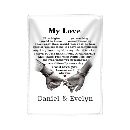 Personalised Couple Blanket with Pinky Promise A Heartfelt Keepsake with 2 Names-Jessemade AU