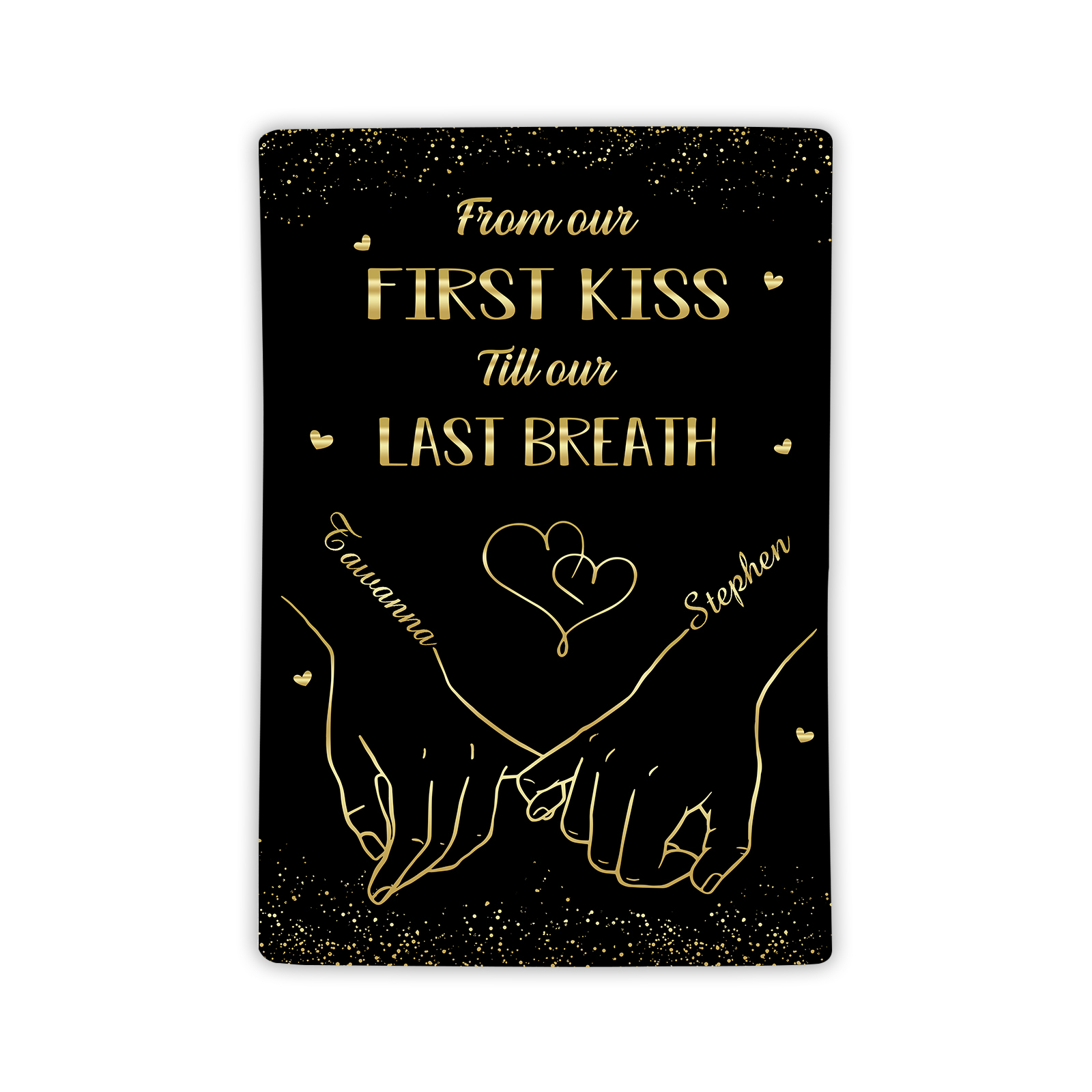 From Our First Kiss Till Our Last Breath Personalised Couple Pinky Promise Blanket A Heartfelt Gift with Custom 2 Names-Jessemade AU