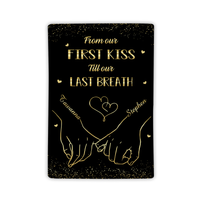 From Our First Kiss Till Our Last Breath Personalised Couple Pinky Promise Blanket A Heartfelt Gift with Custom 2 Names-Jessemade AU