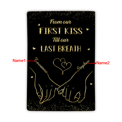 From Our First Kiss Till Our Last Breath Personalised Couple Pinky Promise Blanket A Heartfelt Gift with Custom 2 Names-Jessemade AU