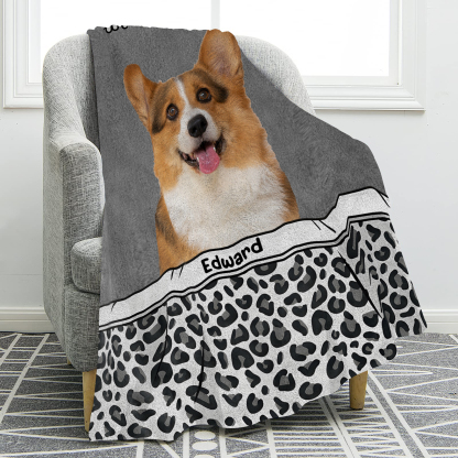 Personalised Dog Blanket with Custom Name & Photo Perfect Gift for Pet Lovers-Jessemade AU