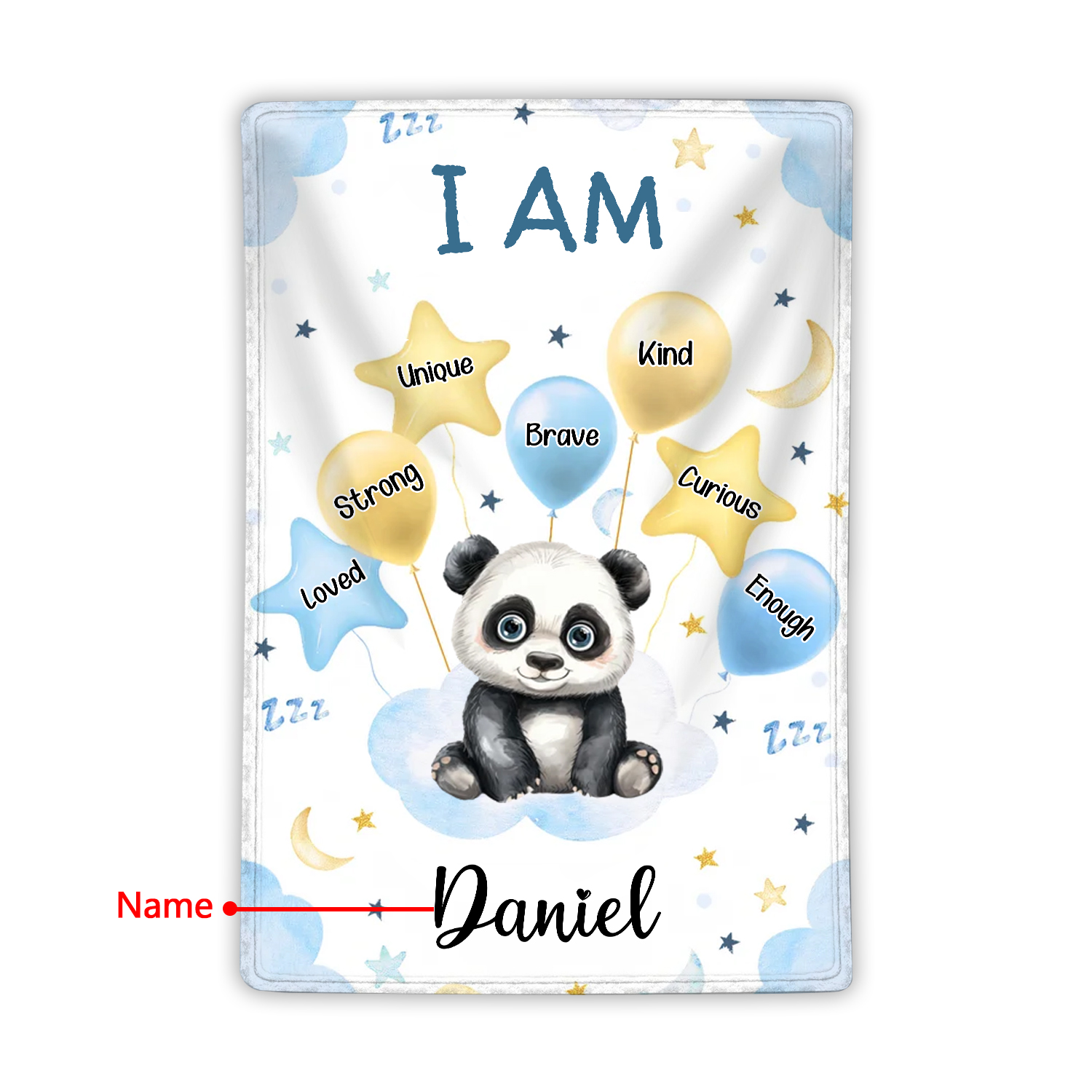 Personalised 1 Name Flannel Blanket in Pink with 10 Different Cute Animal Motifs Cuddly Kids Blanket for Girls