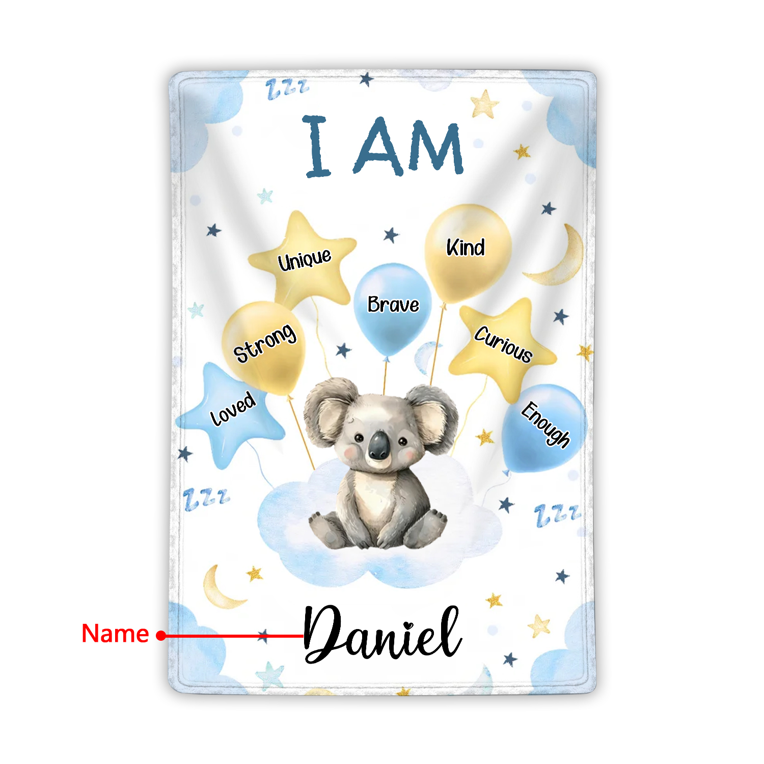 Personalised 1 Name Flannel Blanket in Pink with 10 Different Cute Animal Motifs Cuddly Kids Blanket for Girls