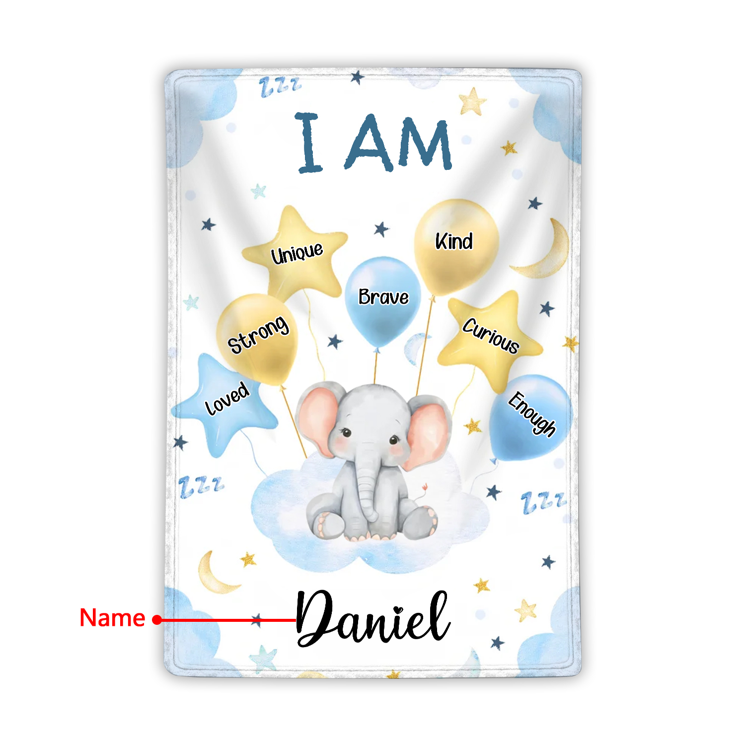 Personalised 1 Name Flannel Blanket in Pink with 10 Different Cute Animal Motifs Cuddly Kids Blanket for Girls