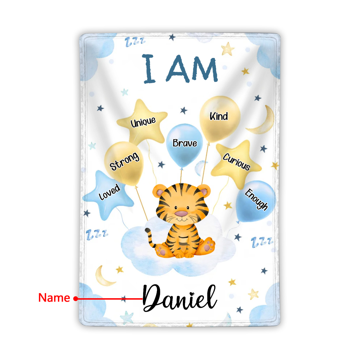 Personalised 1 Name Flannel Blanket in Pink with 10 Different Cute Animal Motifs Cuddly Kids Blanket for Girls